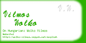 vilmos wolko business card